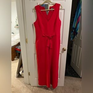 Gorgeous red wide leg jumpsuit. Zip back. Vince Camuto